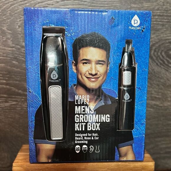 Pursonic Mario Lopez Men’s Grooming Kit Box. 10 Piece in Black. New in Box! - Picture 4 of 10
